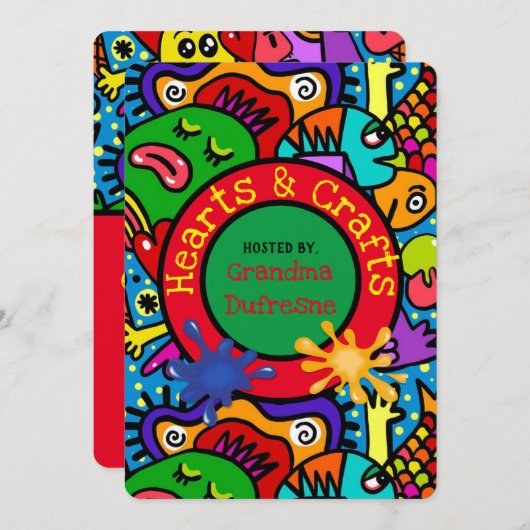 Invitation Jeu d'artisanat (Devant / Derrière)