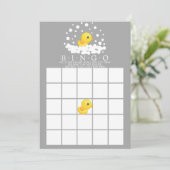 Invitation Jeu de Baby shower BINGO en caoutchouc mou (Debout devant)