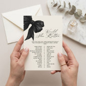 Invitation Jeu de Baby Shower « Black Bow Would She Rather »