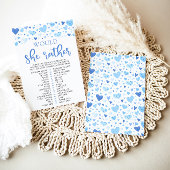Invitation Jeu de Baby Shower Blue Valentine Would She Rather