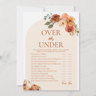 Invitation Jeu de Baby Shower Bohème Automne Citrouille Plus