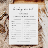 Invitation Jeu de baby shower - Brouillage de mots