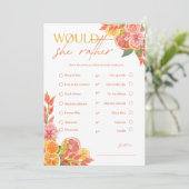 Invitation Jeu de Baby Shower Citron 'Would She Rather' (Debout devant)