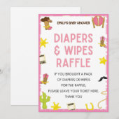 Invitation Jeu de Baby shower Cowgirl - Nom modifiable, taill (Devant / Derrière)