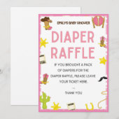 Invitation Jeu de Baby shower Cowgirl - Nom modifiable, taill (Devant / Derrière)
