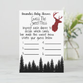 Invitation Jeu de Baby shower de couches sales de Buffalo (Debout devant)