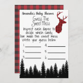 Invitation Jeu de Baby shower de couches sales de Buffalo (Devant / Derrière)