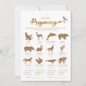 Invitation Jeu de Baby shower de grossesse animale de la forê (Devant)