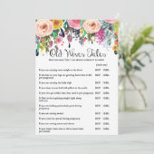 Invitation Jeu de Baby shower de jardin avec réponse retour t (Debout devant)