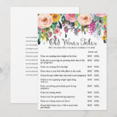 Invitation Jeu de Baby shower de jardin avec réponse retour t (Devant / Derrière)