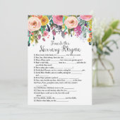 Invitation Jeu de Baby shower de jardin avec réponse retour t (Debout devant)