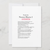 Invitation Jeu de Baby shower de jardin avec réponse retour t (Dos)