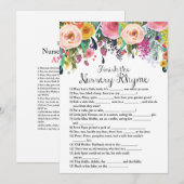 Invitation Jeu de Baby shower de jardin avec réponse retour t (Devant / Derrière)