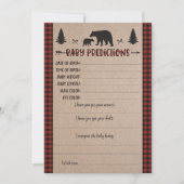 Invitation Jeu de Baby shower de prédictions de bûcherons de (Devant)