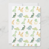 Invitation Jeu de Baby shower Dinosaur aquarelle (Dos)