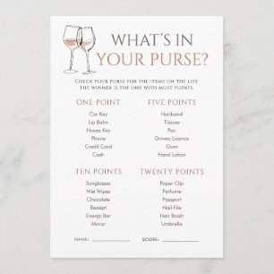 Invitation Jeu de Baby Shower Doodle Wine Qu'est-ce qu'il y a