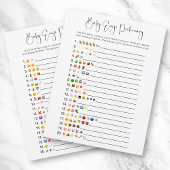Invitation Jeu de Baby shower Emoji moderne double face