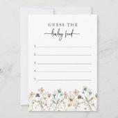 Invitation Jeu de Baby shower floral (Devant)