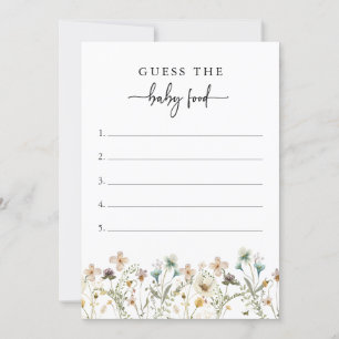 Invitation Jeu de baby shower floral