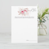 Invitation Jeu de Baby Shower Floral et Dentelle (Debout devant)