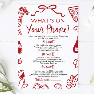 Invitation Jeu de Baby Shower Italien : Qu'y a-t-il sur votre
