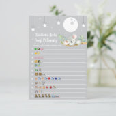 Invitation Jeu de Baby shower Koala couché Emoji Pictionary (Debout devant)