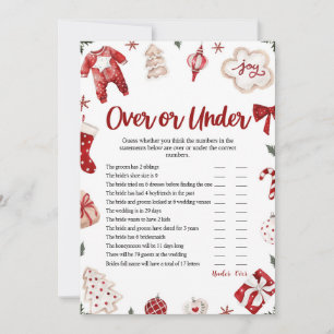 Invitation Jeu de Baby Shower Noël d'hiver Au-dessus ou en de