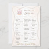 Invitation Jeu de Baby Shower Perle - Nom éditable, 5x7 (Devant)