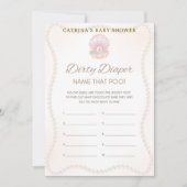 Invitation Jeu de Baby Shower Perle - Nom éditable, 5x7 (Devant)