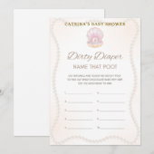 Invitation Jeu de Baby Shower Perle - Nom éditable, 5x7 (Devant / Derrière)