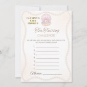 Invitation Jeu de Baby Shower Perle - Nom éditable, 5x7 (Devant)