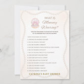 Invitation Jeu de Baby Shower Perle - Nom éditable, 5x7 (Devant)