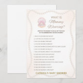 Invitation Jeu de Baby Shower Perle - Nom éditable, 5x7 (Devant / Derrière)