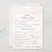 Invitation Jeu de Baby Shower Perle - Nom éditable, 5x7 (Devant)