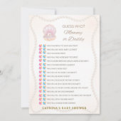 Invitation Jeu de Baby Shower Perle - Nom éditable, 5x7 (Devant)