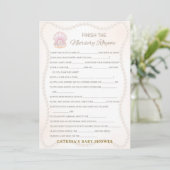 Invitation Jeu de Baby Shower Perle - Nom éditable, 5x7 (Debout devant)