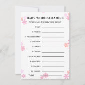 Invitation Jeu de baby shower pour bébé hivernal scramble (Devant)