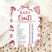 Invitation Jeu de Baby shower pour bébé italien tirage main