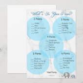 Invitation Jeu de baby shower "Qu'est-ce qu'il y a dans votre (Devant / Derrière)