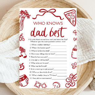 Invitation Jeu de baby shower « Qui connaît le mieux papa ? »