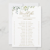 Invitation Jeu de Baby Shower sur la verdure (Devant)