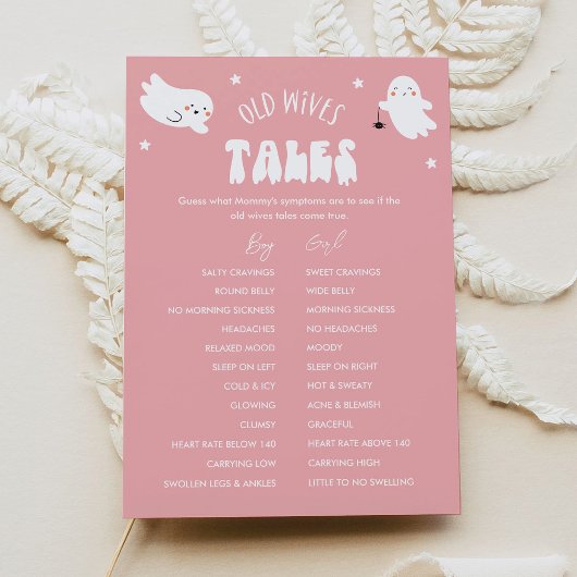 Invitation Jeu de Baby Shower sur les Croyances de Vieilles F