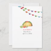 Invitation Jeu de baby shower Taco bout (Dos)