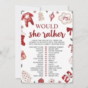 Invitation Jeu de baby shower « Winter Christmas Would She Ra