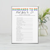 Invitation Jeu De Bachelor Gay, Le Plus Probable (Debout devant)