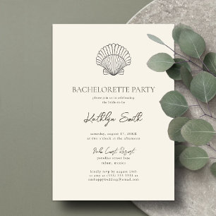 Invitation Jeu de Bachelorette Ocean de Shell Beach moderne