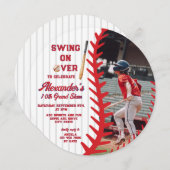 Invitation Jeu de baseball à thème Enfant Ado fête d'annivers (Devant / Derrière)