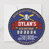 Invitation JEU DE BASEBALL Sports Anniversaire de enfant Part (Devant)