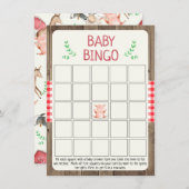 Invitation Jeu de Bing Baby shower rustique (Devant / Derrière)