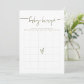 Invitation Jeu de bingo Baby Shower MARLO Boho vert olive (Debout devant)